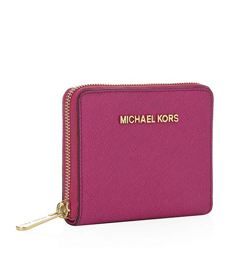 small michael kors soft pink wallet|Michael Kors snakeskin wallet.